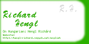 richard hengl business card