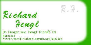 richard hengl business card